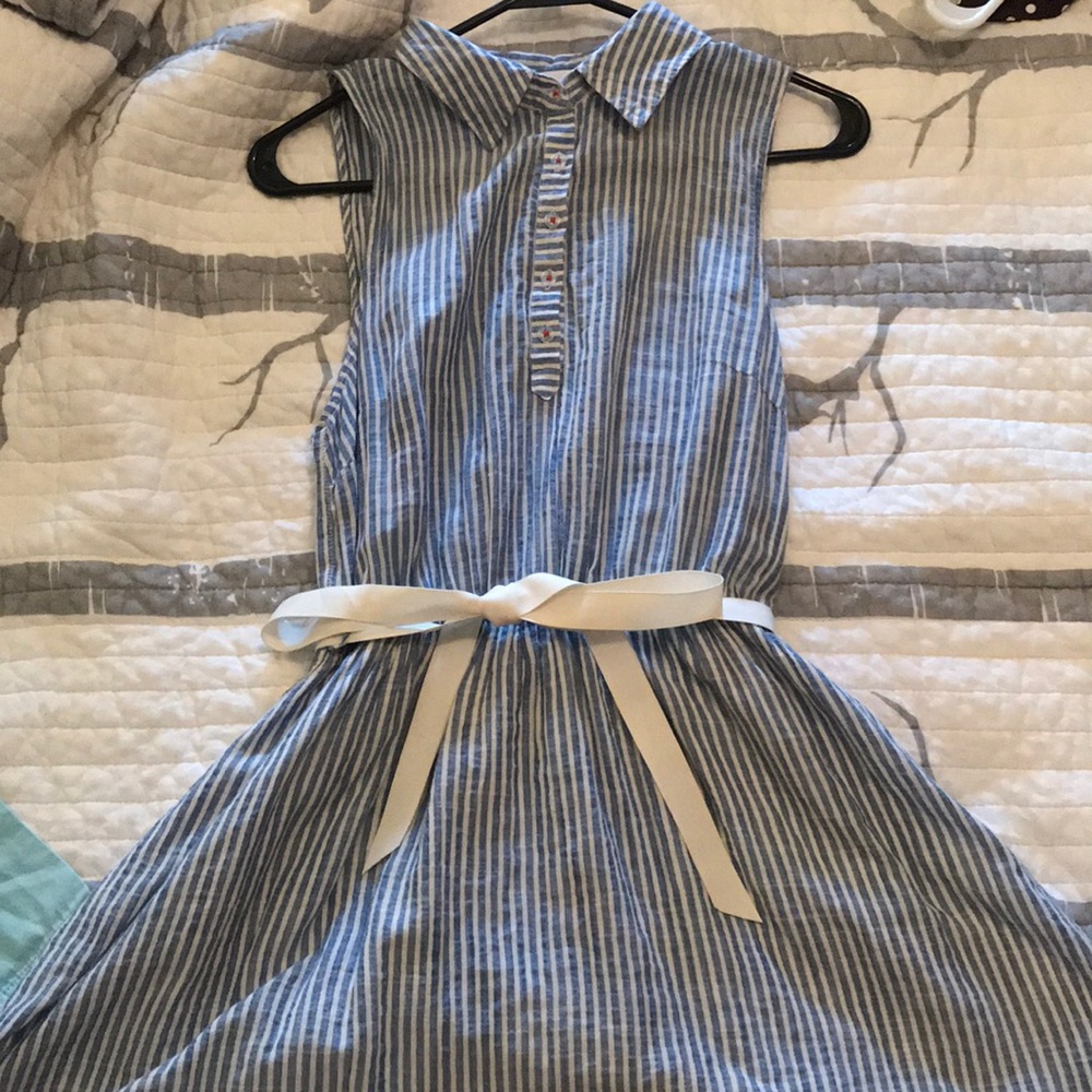 Striped blue & white dress